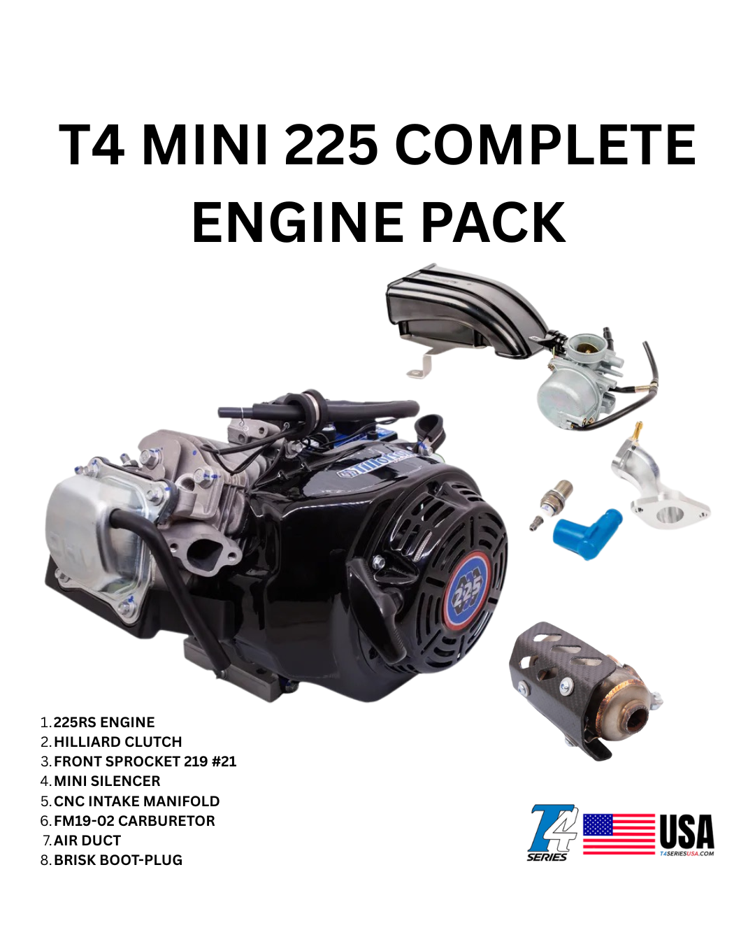 T4 MINI - 225RS-03 ENGINE COMPLETE EUROPE VERSION